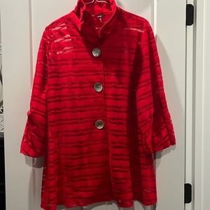 Red sheer jacket